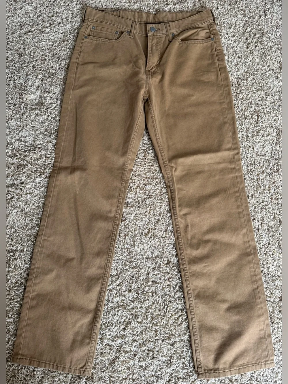 Levi's Strauss 514 Straight Fit Pants in Caramel Brown Tan